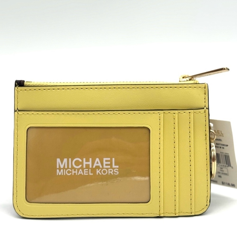 Michael Kors Jet Set Travel Small Signature Logo Coin Purse Buttercup - Picture 5 of 8